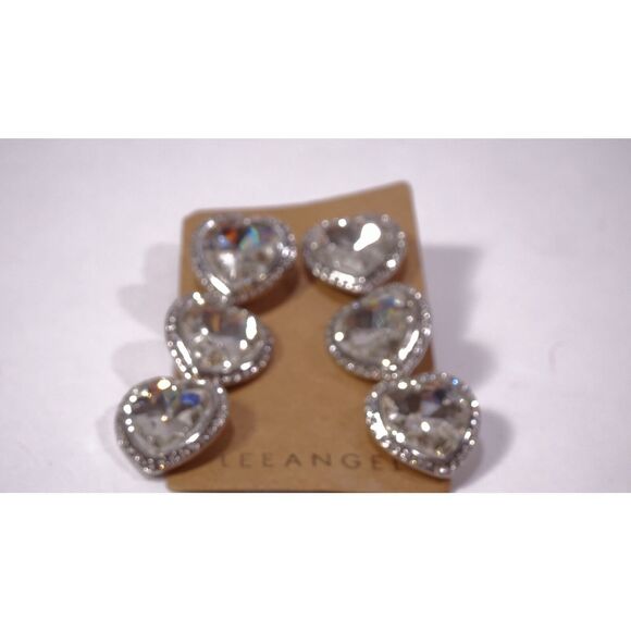 Neiman Marcus Lee Angel Only Hearts Triple Bubble Gemstone Link Earrings NWT 155 - Picture 4 of 9